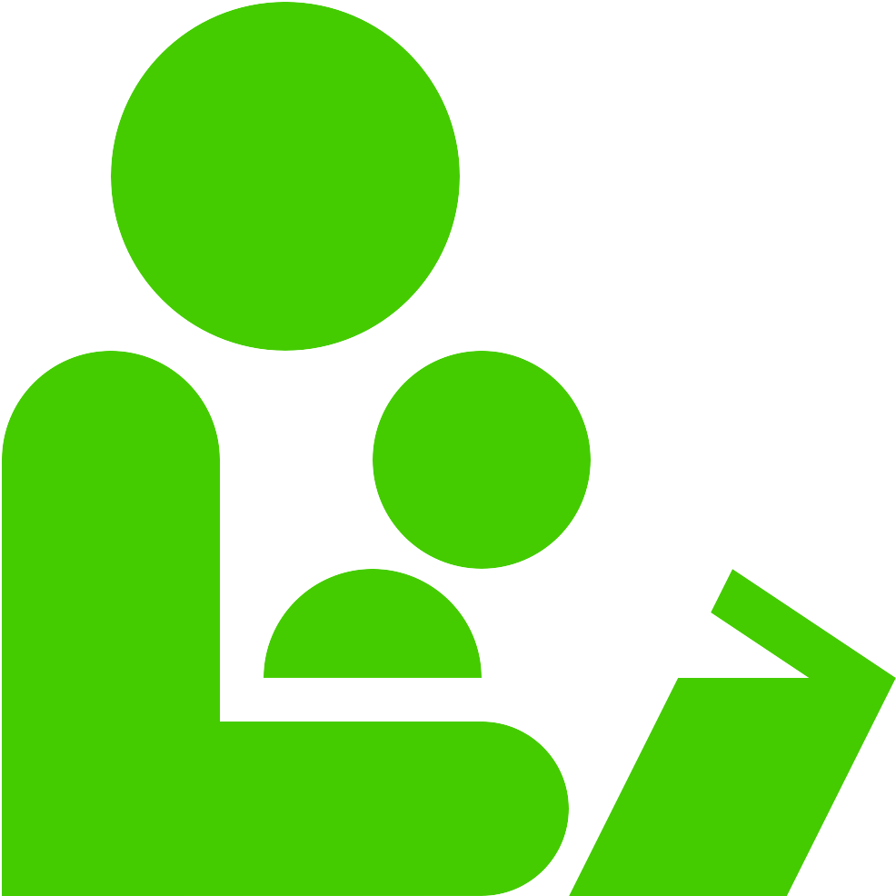 Parent Child Icon Green Arrow PNG Image