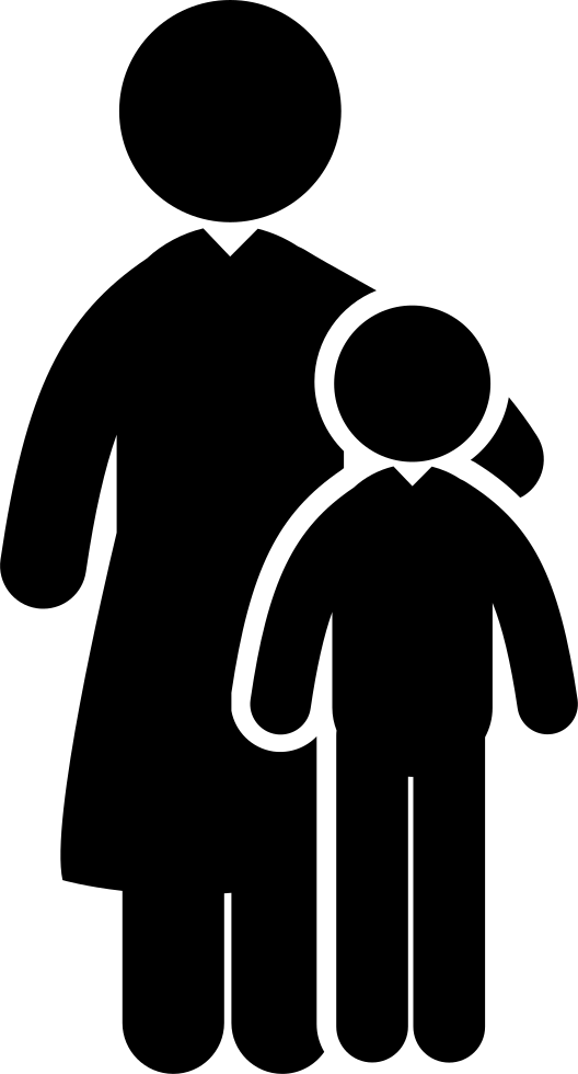 Parent Child Silhouette Graphic PNG Image