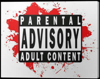 Parental Advisory Adult Content Sign PNG Image