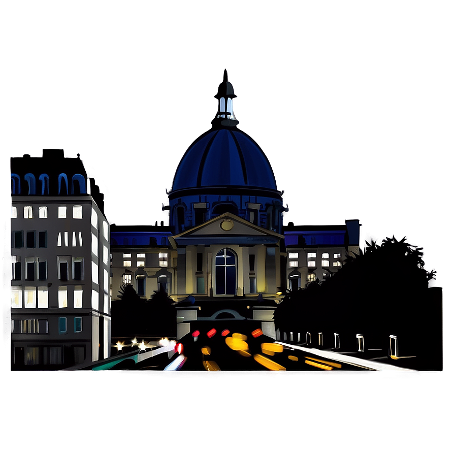 Paris By Night Cityscape Png Grl29 PNG Image