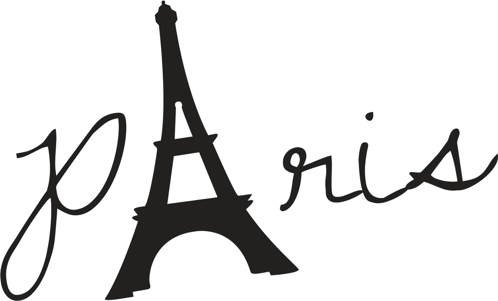 Paris Eiffel Tower Silhouette PNG Image