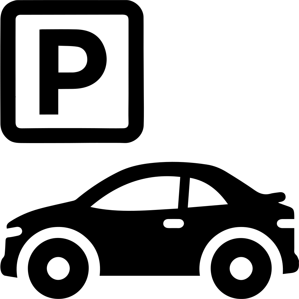 Parking Signand Car Silhouette PNG Image