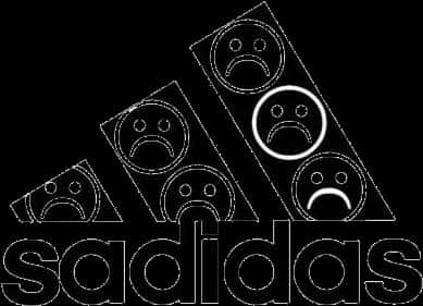 Parody_ Adidas_ Logo_with_ Sad_ Faces PNG Image