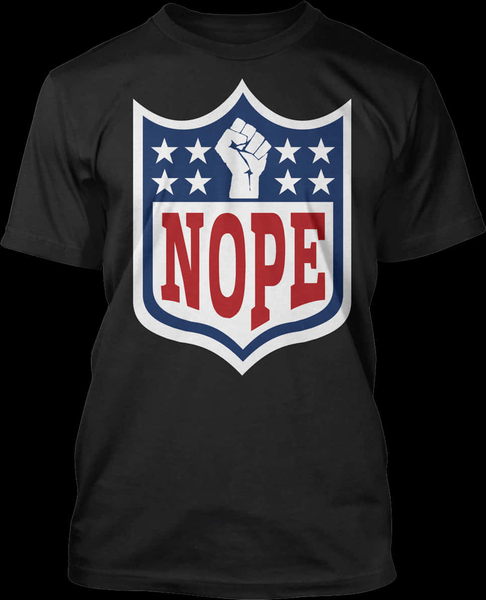 Parody N F L Logo Nope T Shirt PNG Image