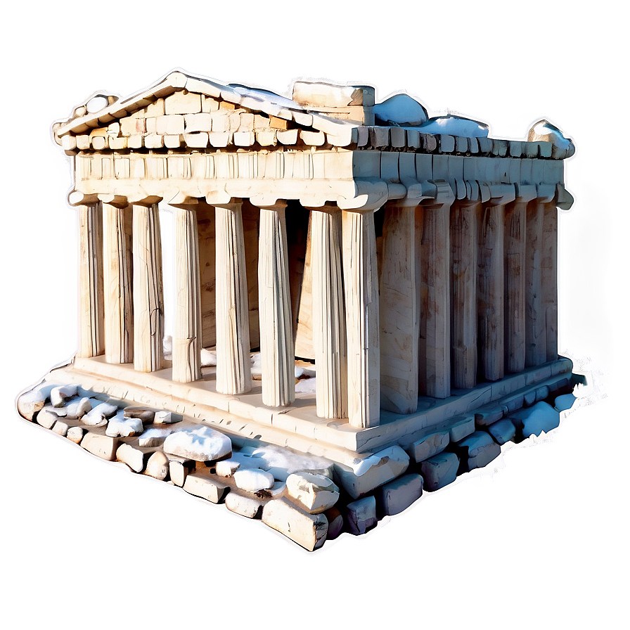 Parthenon Winter Scene Png 06252024 PNG Image