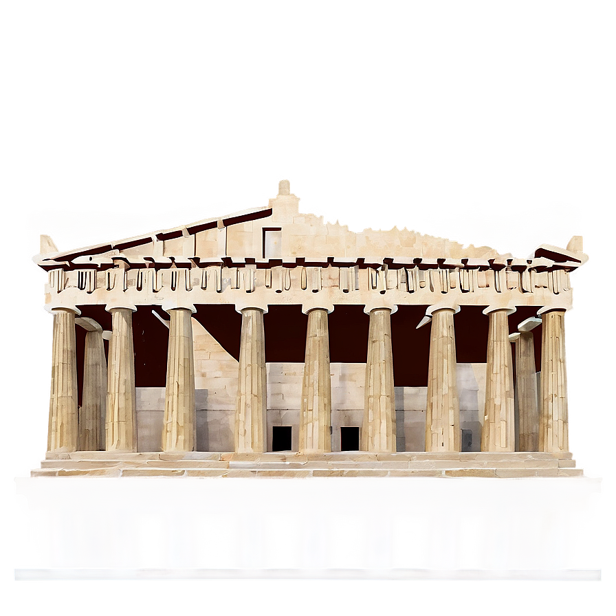 Parthenon With Tourists Png Hjd28 PNG Image