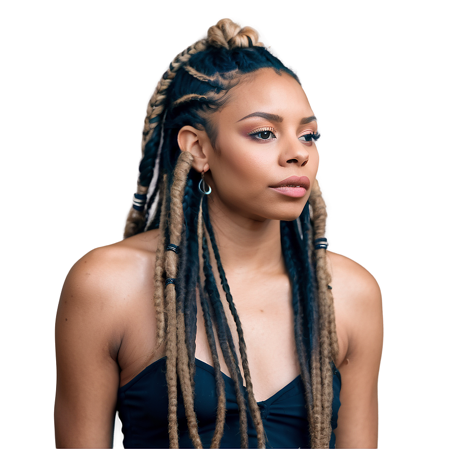 Partial Dreads Hairstyle Png 2 PNG Image