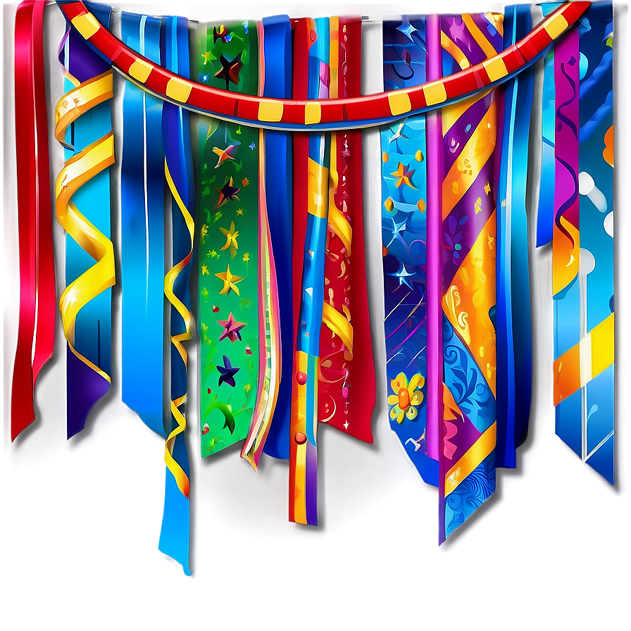 Party Background Streamers Png Kcs PNG Image