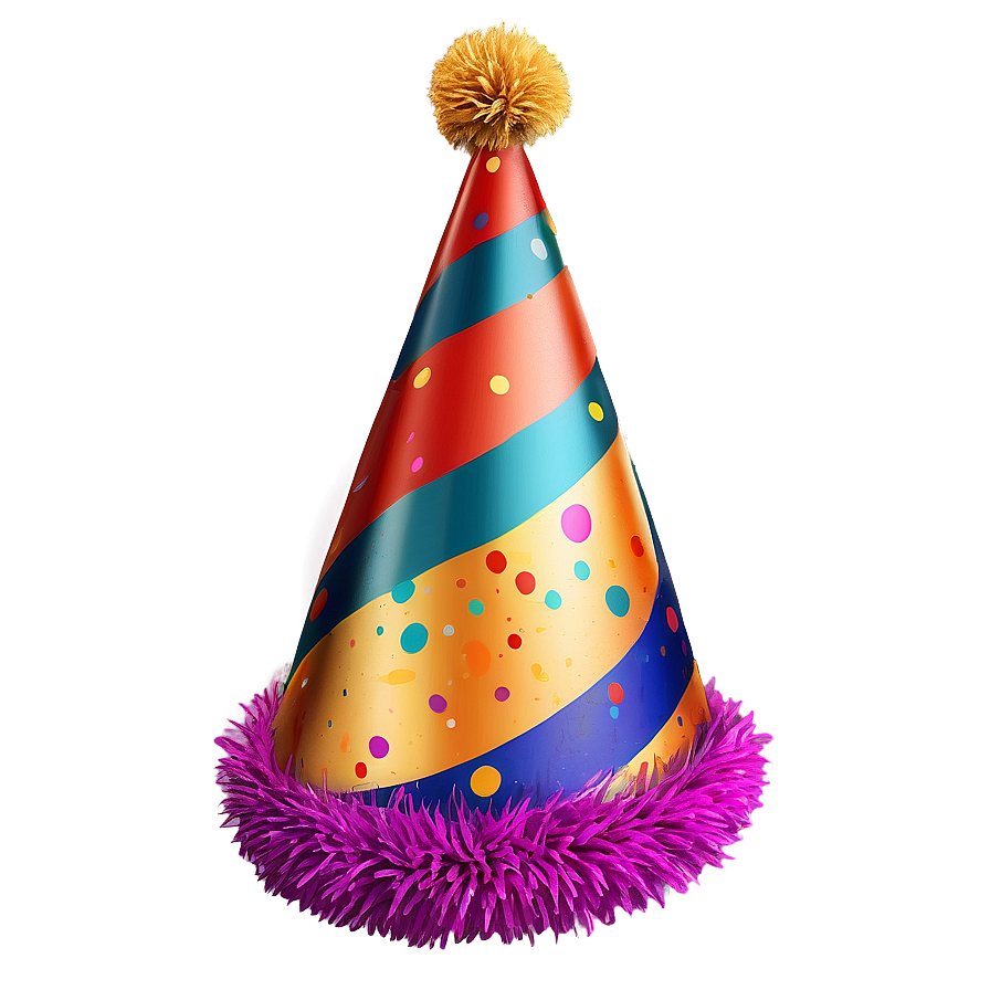 Party Hat With Pom Pom Png Whh18 PNG Image