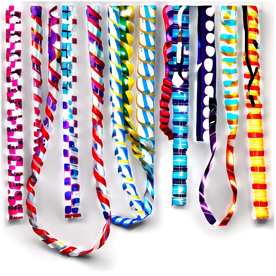 Party Streamers And Lights Png And PNG Image