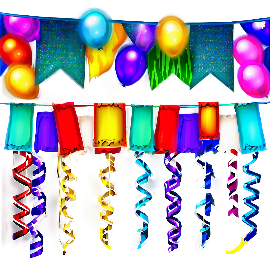 Party Streamers And Lights Png Quh63 PNG Image