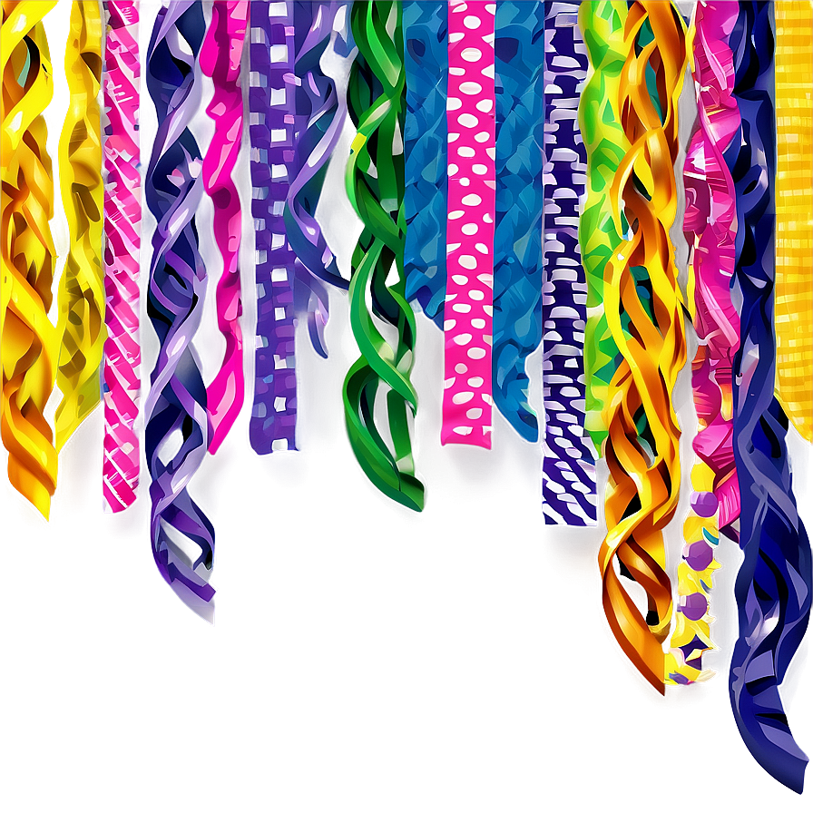 Party Streamers Garland Png 06282024 PNG Image