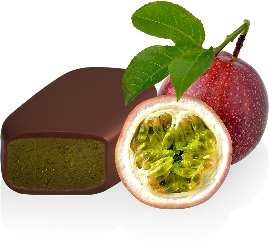 Passion Fruit Chocolate Delicacy PNG Image