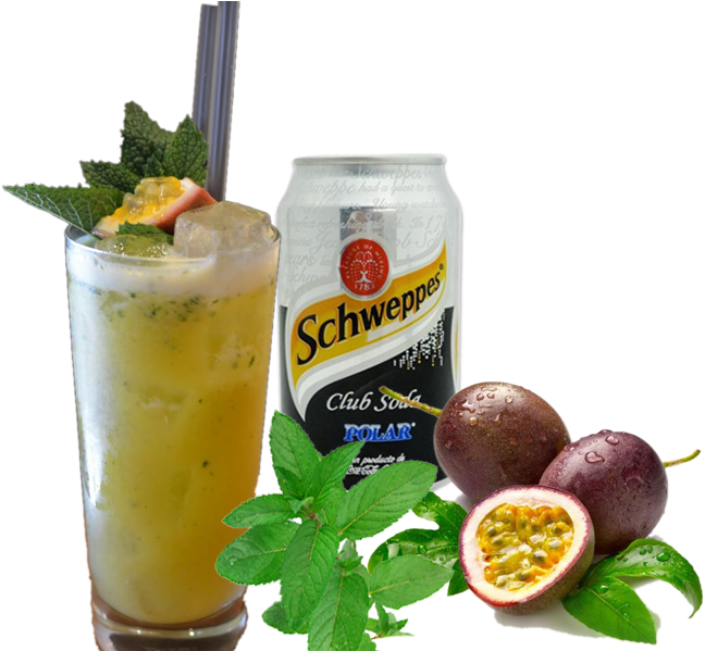 Passion Fruit Cocktailand Ingredients PNG Image