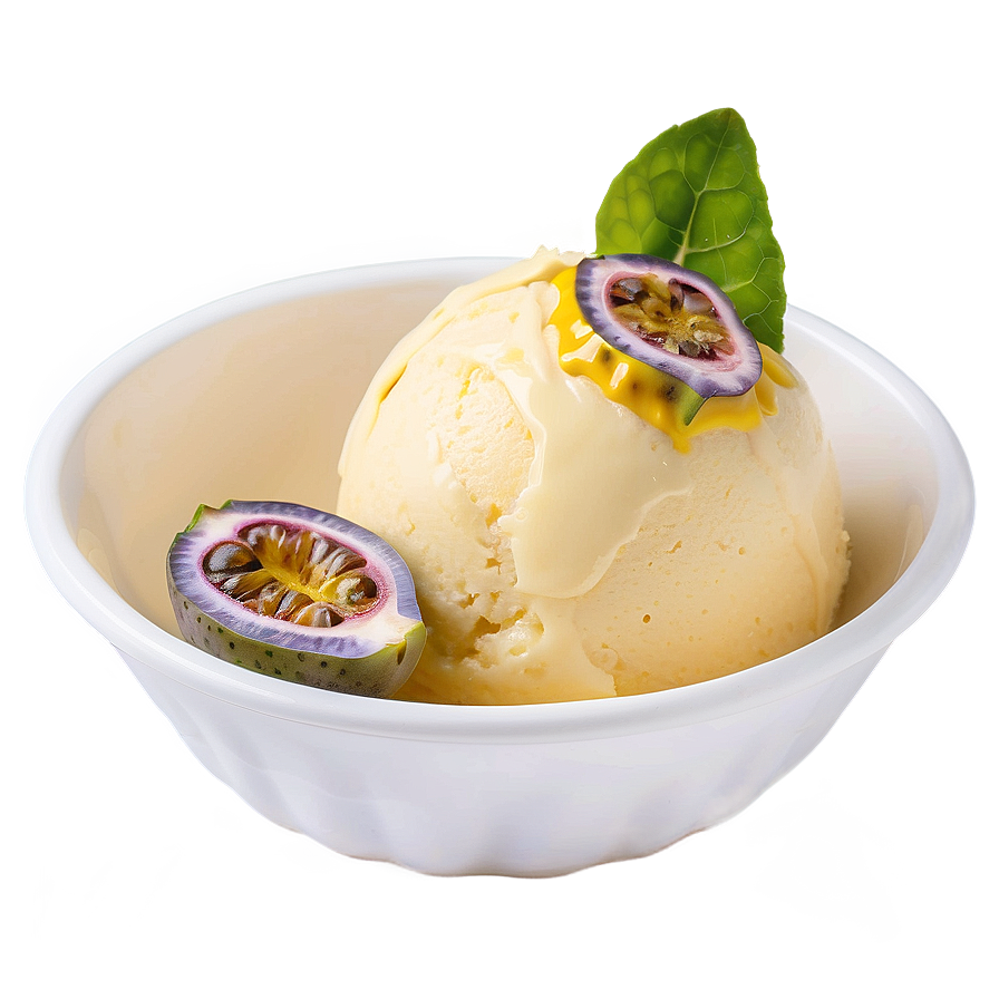 Passion Fruit Gelato Scoop Png Rrw87 PNG Image