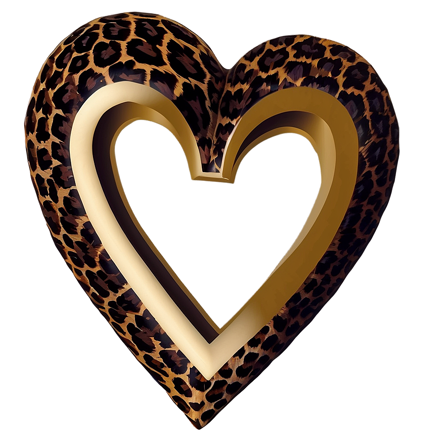 Passionate Leopard Heart Png 06282024 PNG Image