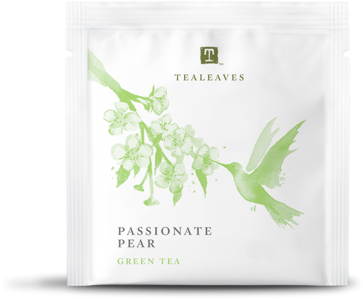 Passionate Pear Green Tea Package PNG Image