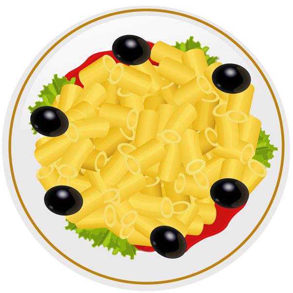 Pasta Dish With Black Olives PNG Image