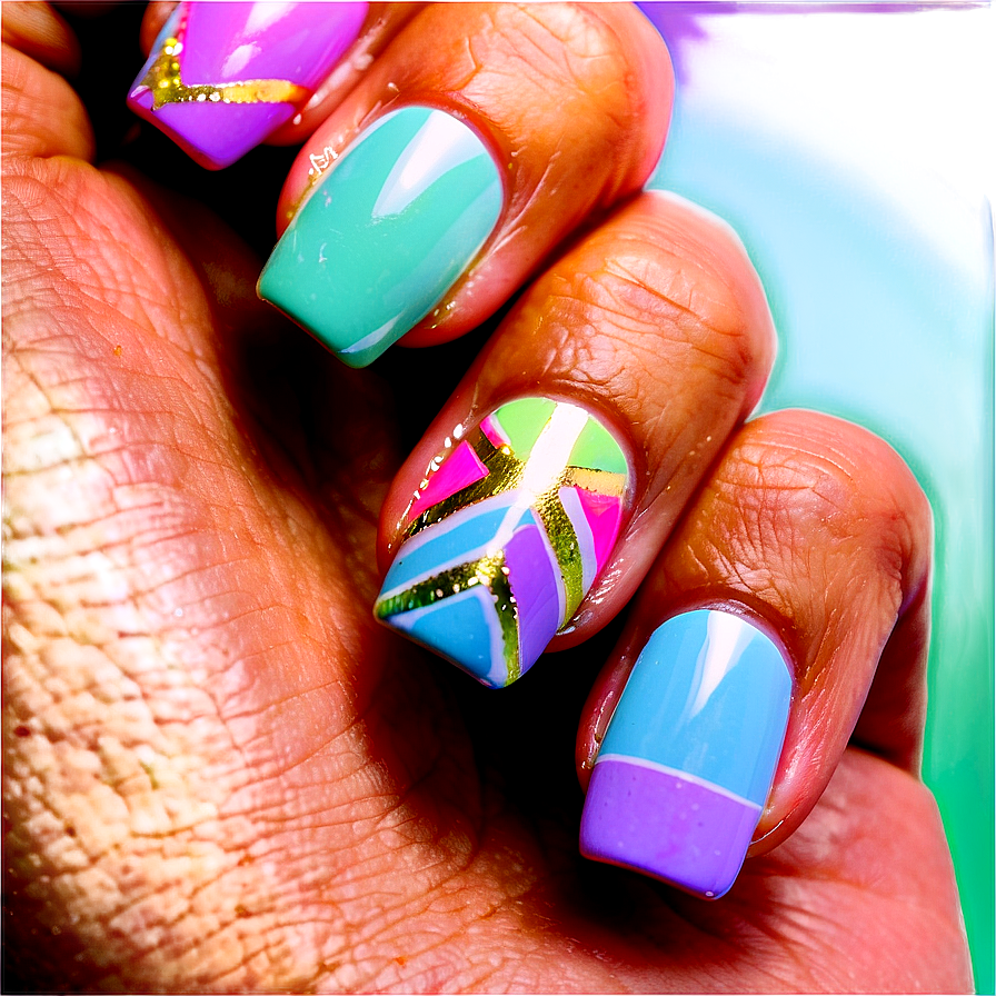 Pastel Acrylic Nails Collection Png Oiw PNG Image