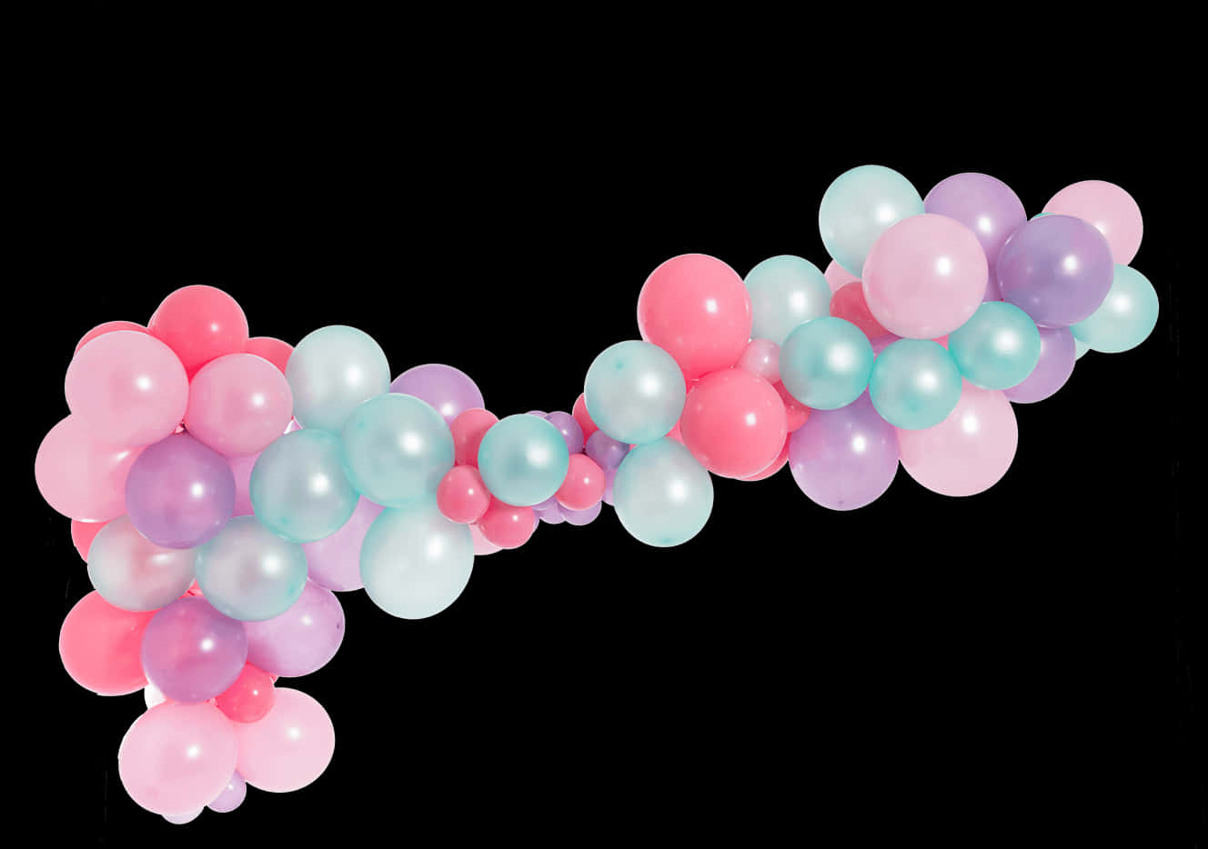 Pastel Balloon Archon Black Background PNG Image