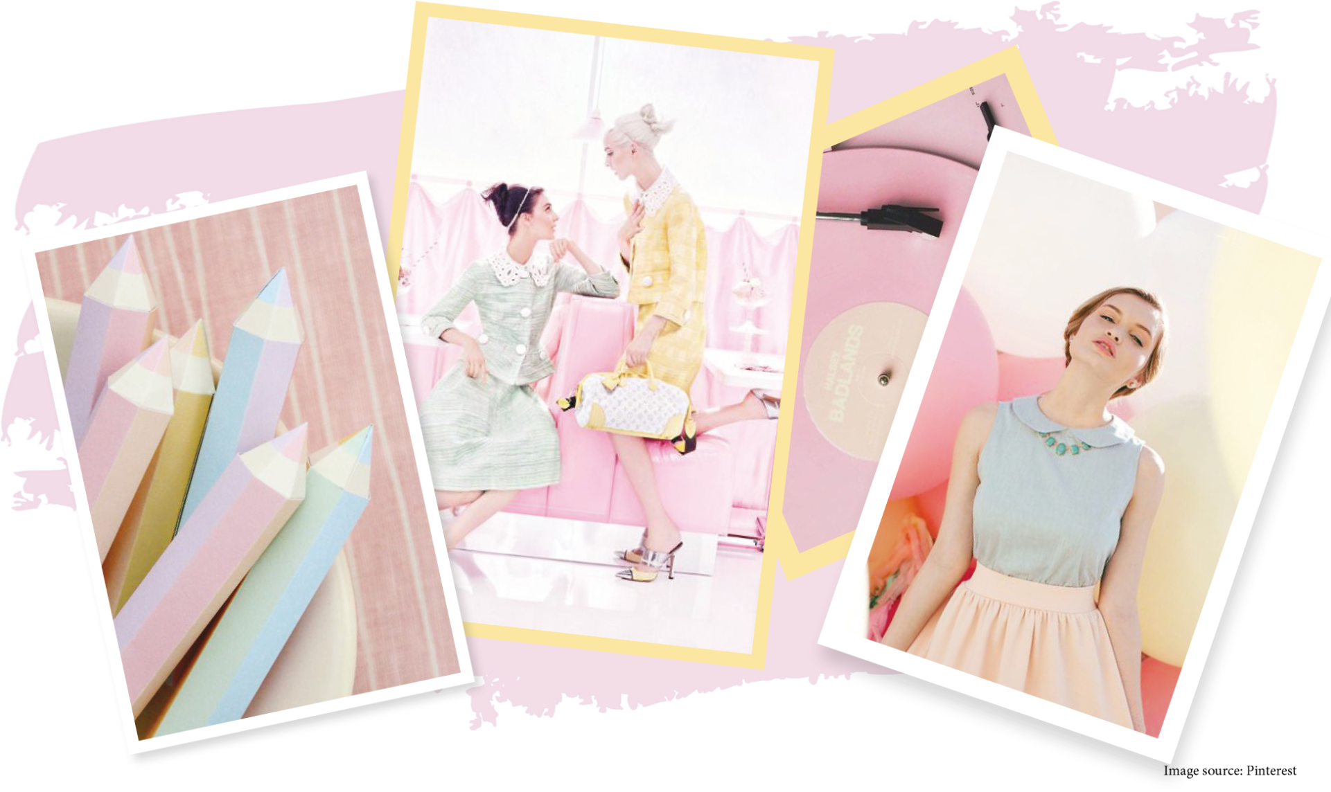 Pastel Inspired Collage PNG Image