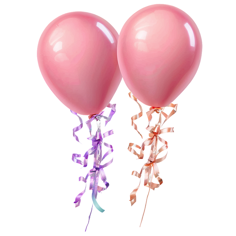 Pastel Pink Balloons Set Png Xnh50 PNG Image