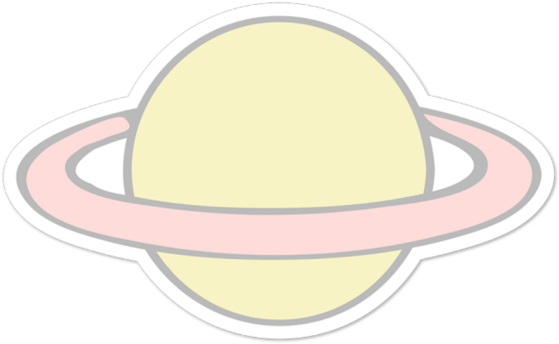 Pastel Planet Sticker PNG Image