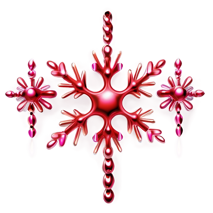 Pastel Red Snowflake Png Arv PNG Image