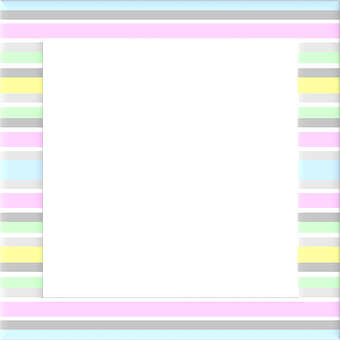 Pastel Striped Frame PNG Image