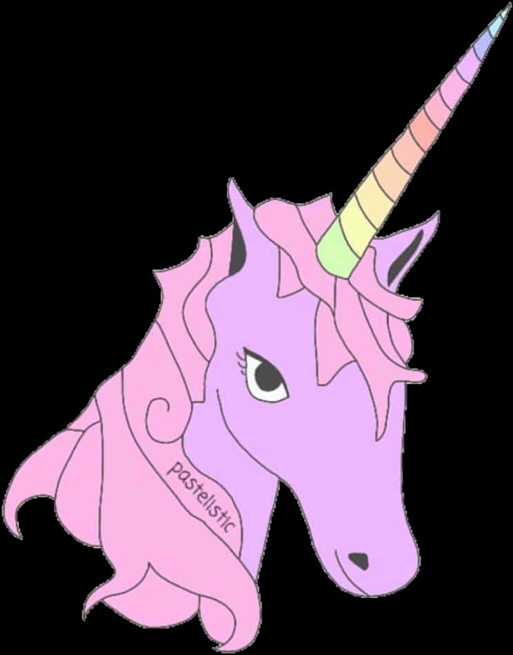 Pastel Unicorn Graphic PNG Image