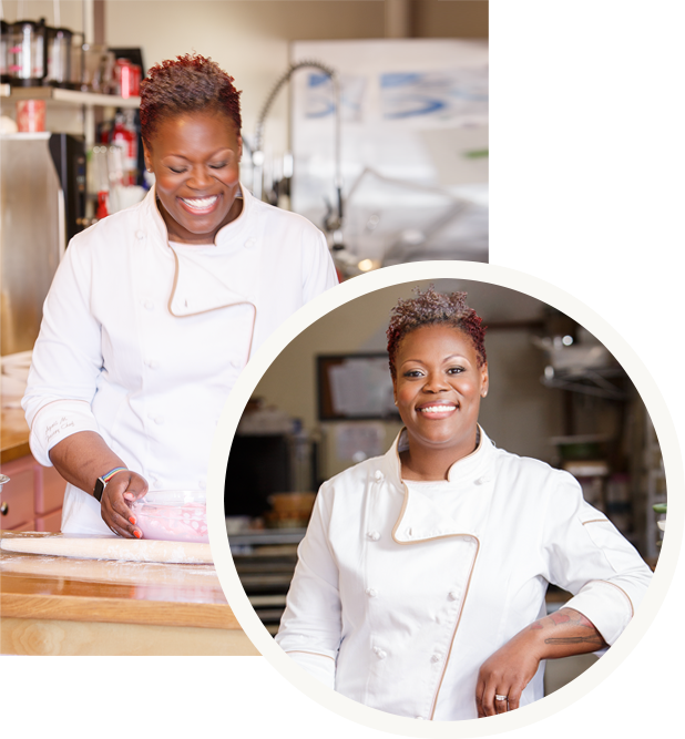 Pastry Chef Portrait Dual View PNG Image