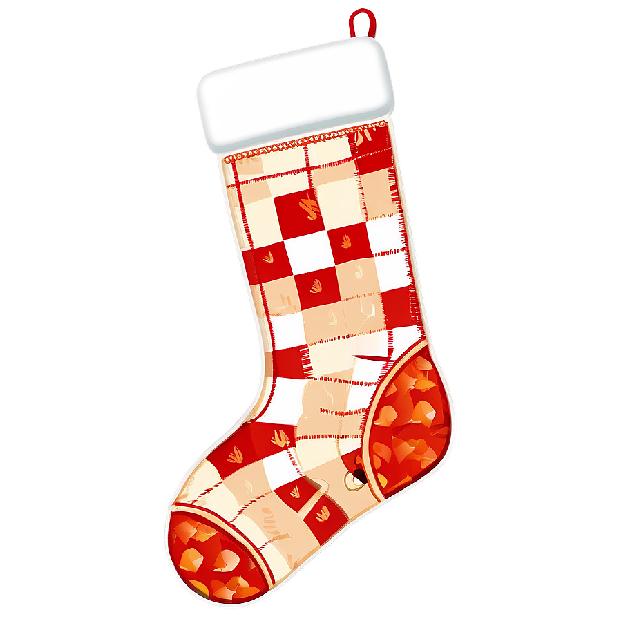 Patchwork Christmas Stocking Png 97 PNG Image