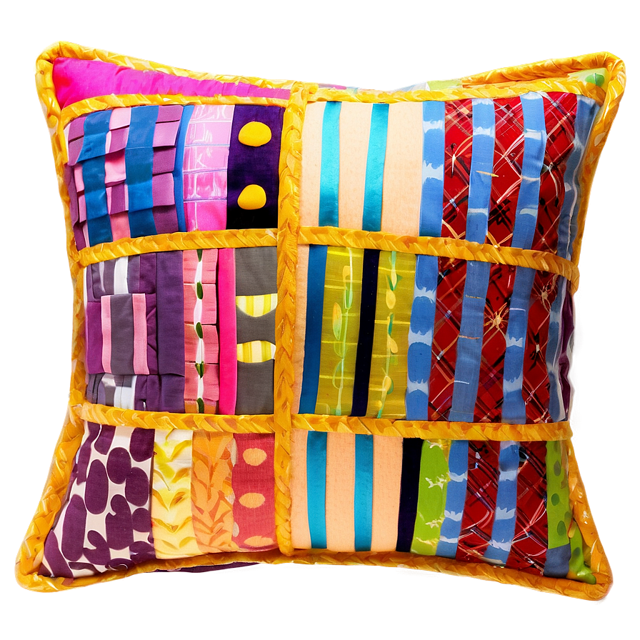 Patchwork Pillow Png Piq40 PNG Image