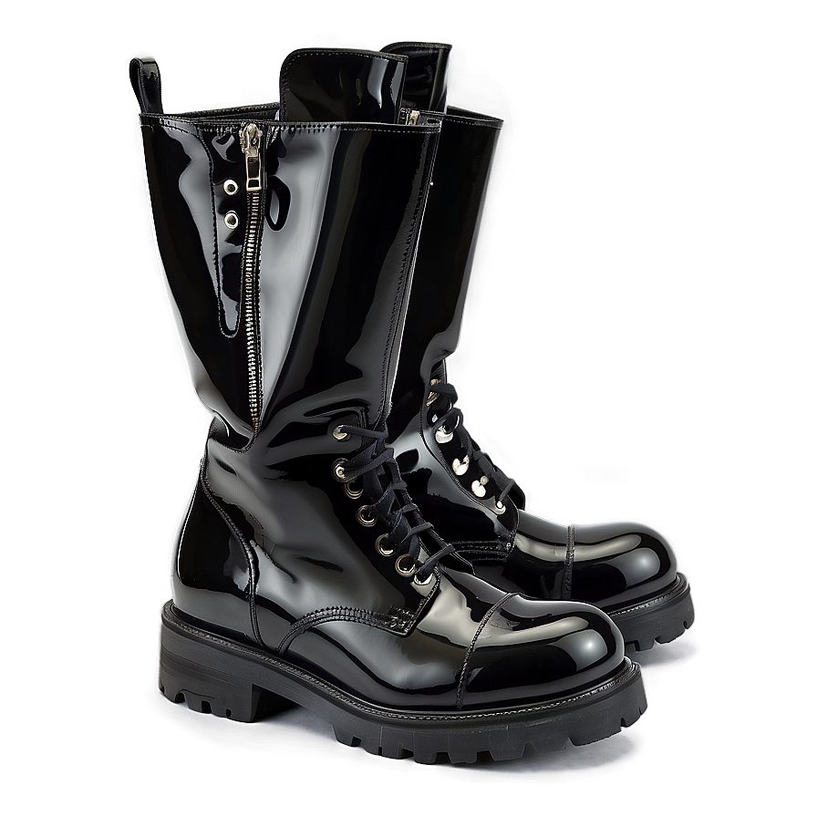 Patent Leather Boots Png Qon32 PNG Image