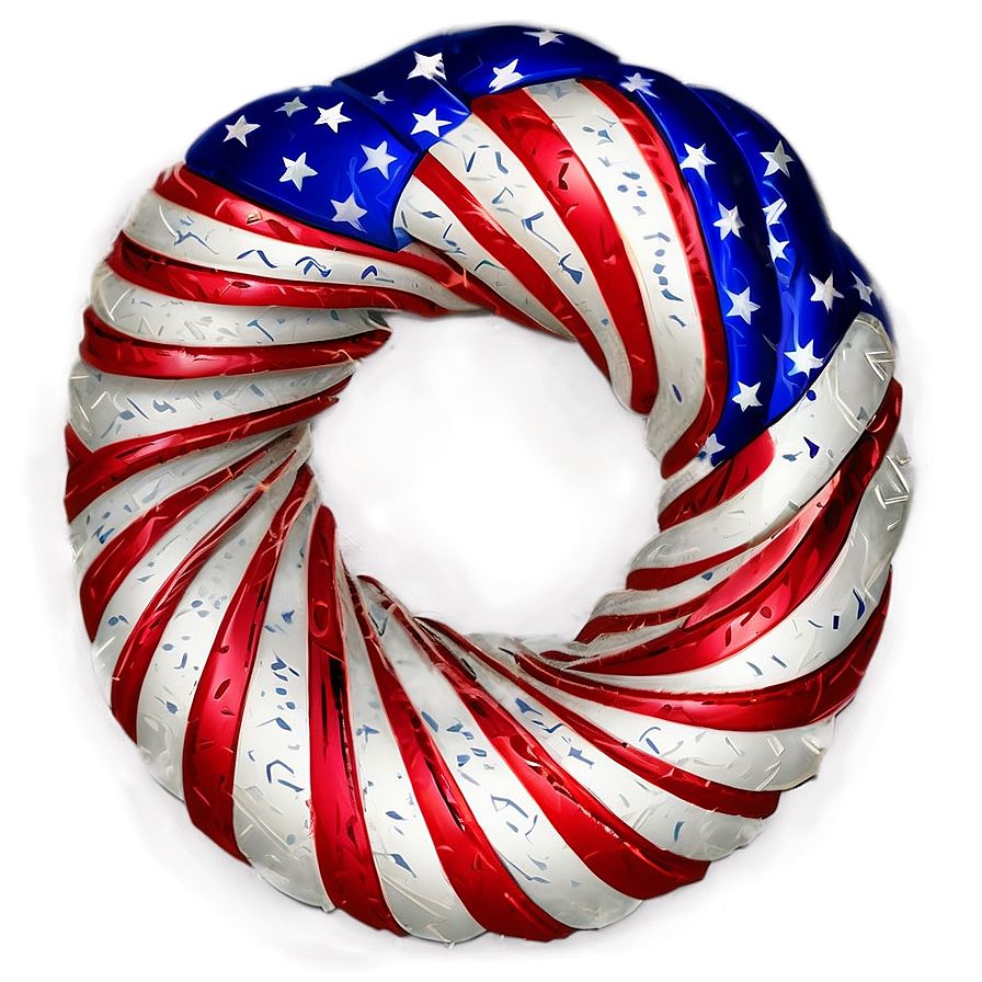 Patriotic 4th Of July Wreath Png 37 PNG Image