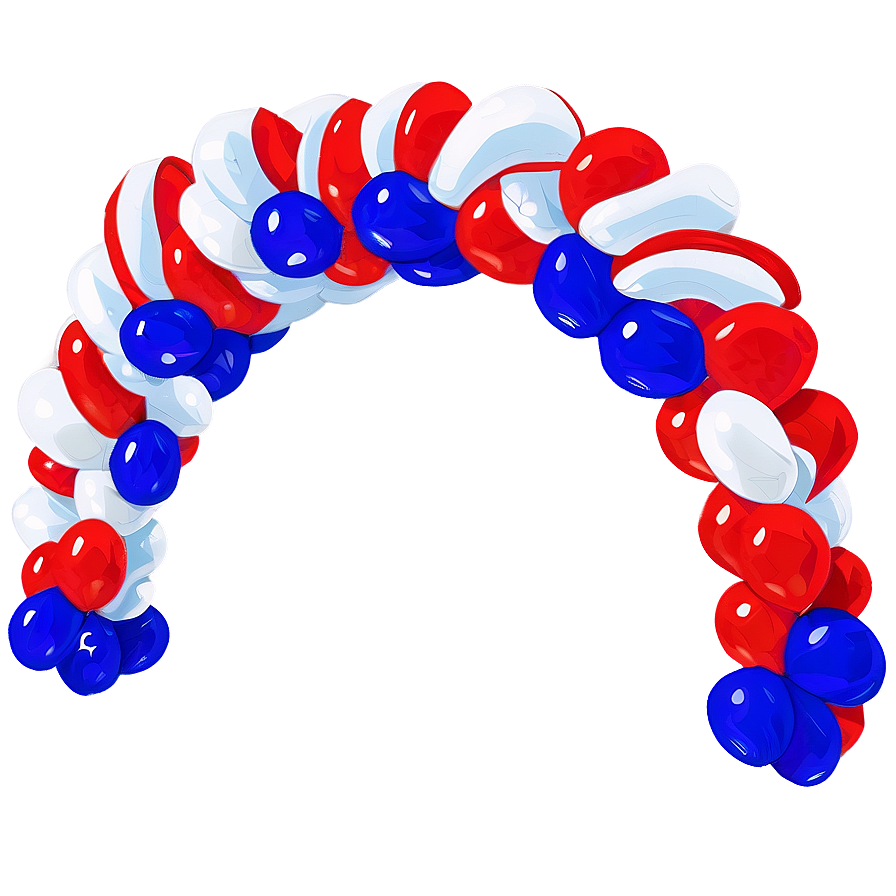 Patriotic Balloon Arch For Independence Day Png 69 PNG Image