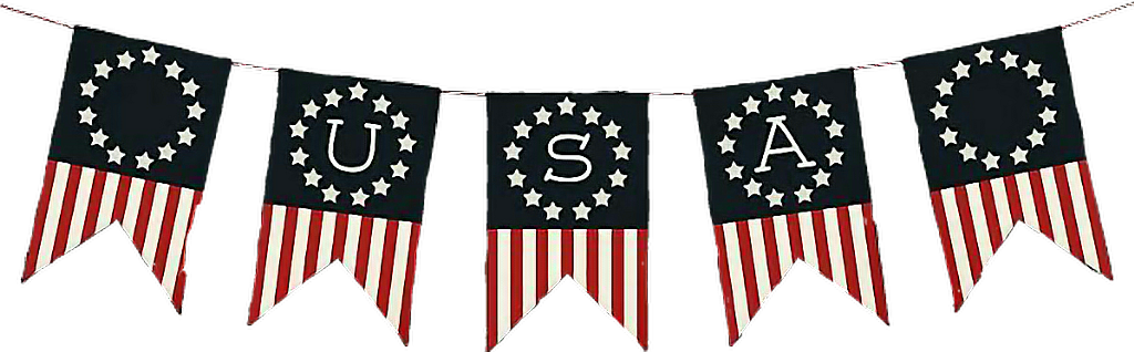 Patriotic Banner U S A Flags Memorial Day PNG Image