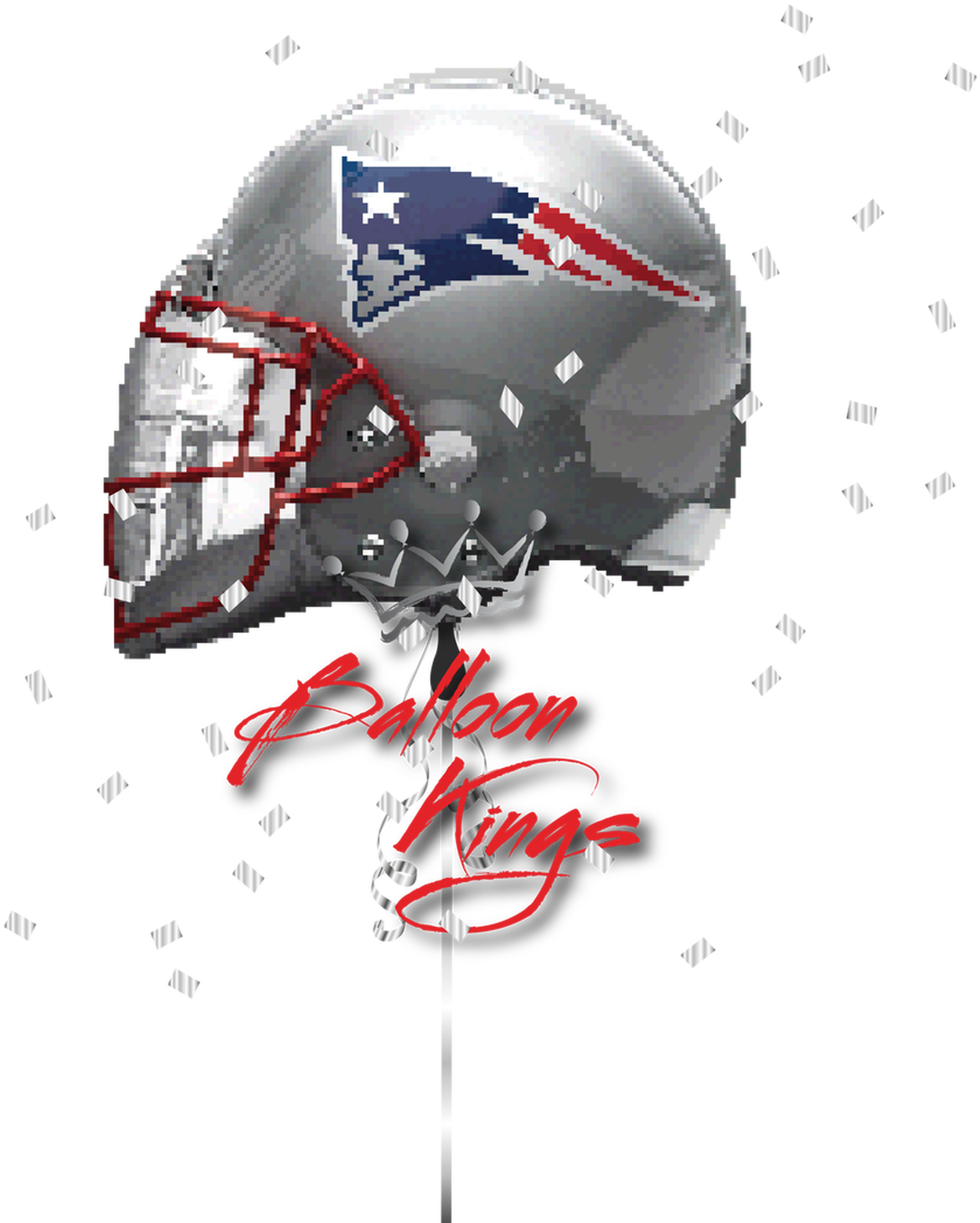 Patriotic Football Helmet Balloon PNG Image