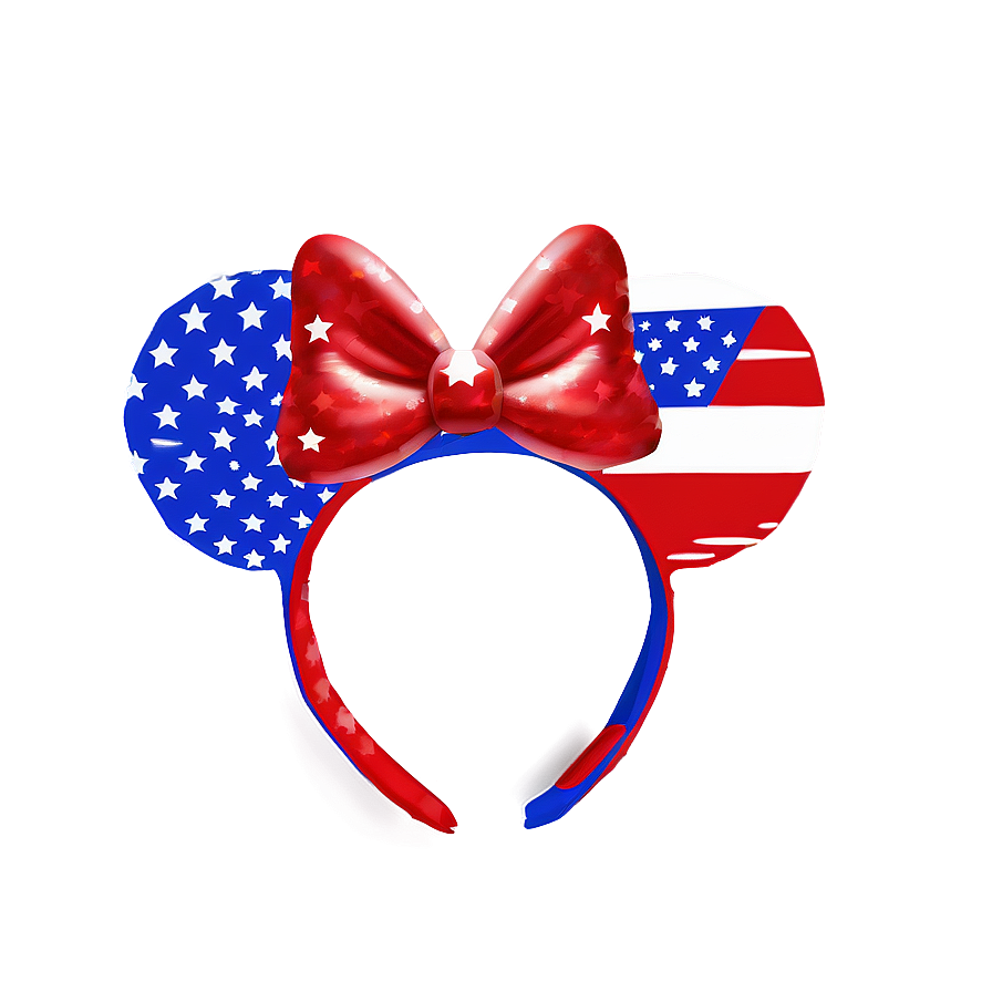 Patriotic Minnie Mouse Ears Png Oqi90 PNG Image