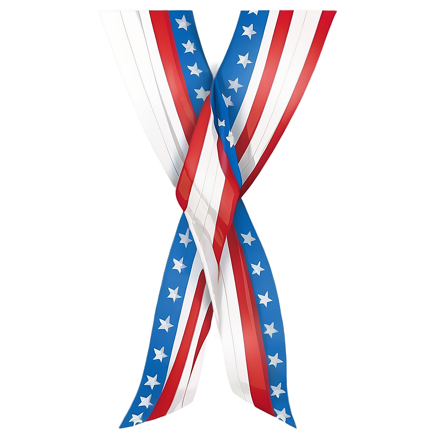 Patriotic Ribbon Flag Png Kmj PNG Image