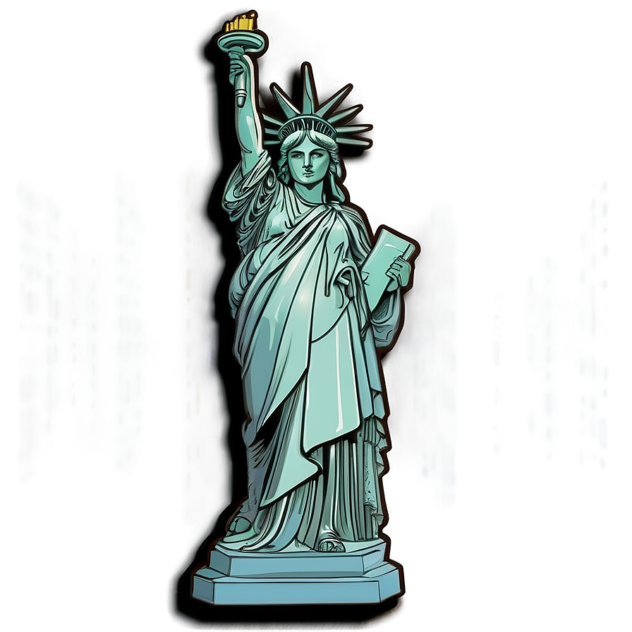 Patriotic Statue Of Liberty Emblem Png Bto PNG Image