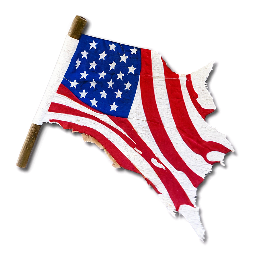 Patriotic Tattered Flag Png 5 PNG Image