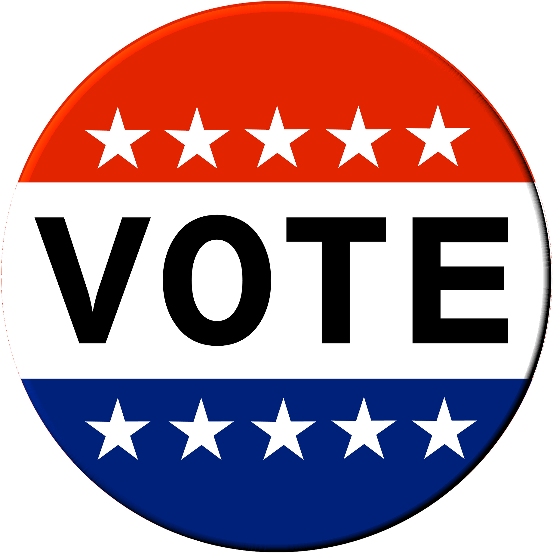 Patriotic Vote Button PNG Image