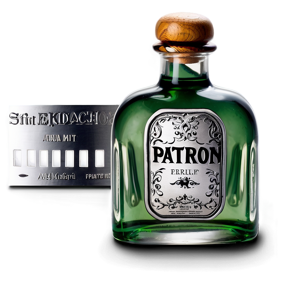 Patron Silver Mini Bottle Png Mrq PNG Image