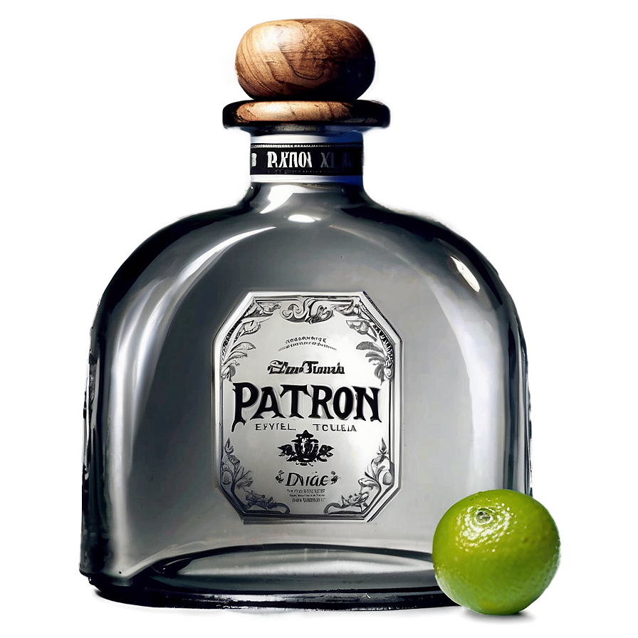 Patron Silver Tequila Elegance Png 4 PNG Image