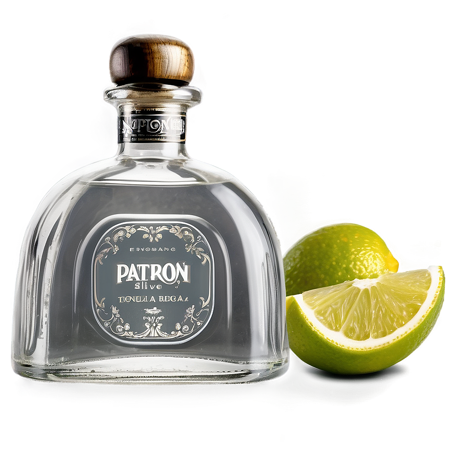 Patron Silver Tequila Elegance Png Wbq PNG Image