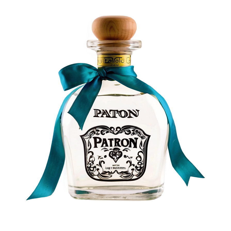 Patron Tequila Bottle With Ribbon Png 75 PNG Image