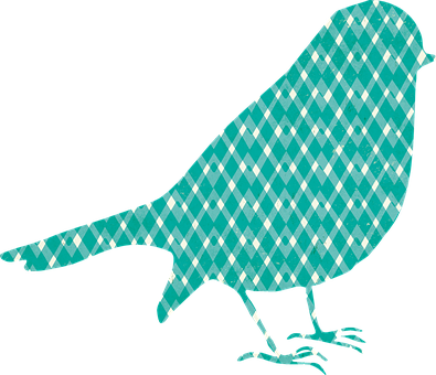 Patterned Bird Silhouette PNG Image