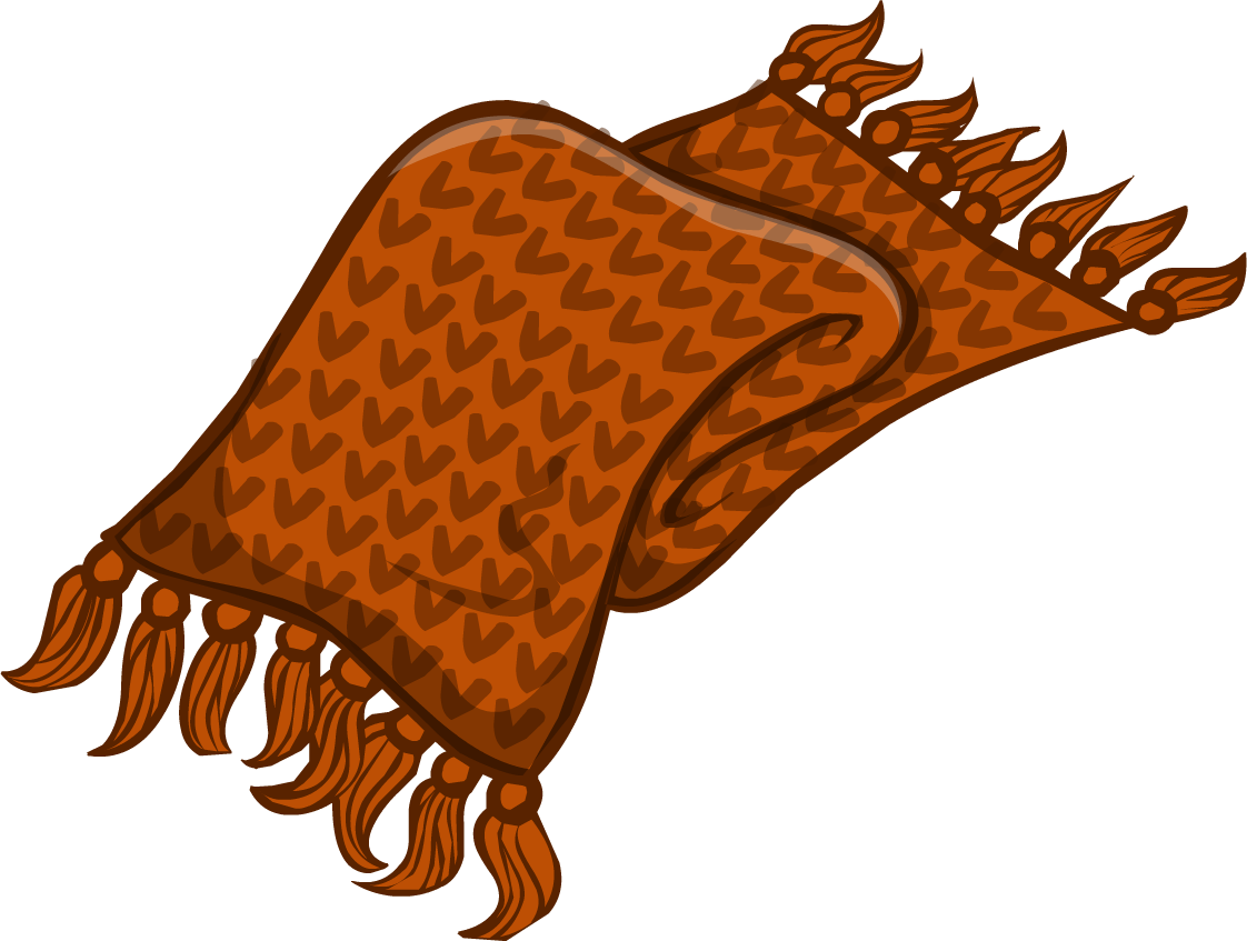 Patterned Brown Scarf Illustration PNG Image