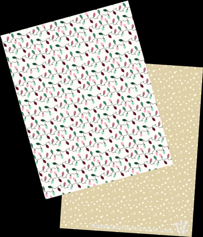 Patterned Paper Sheets Design PNG Image